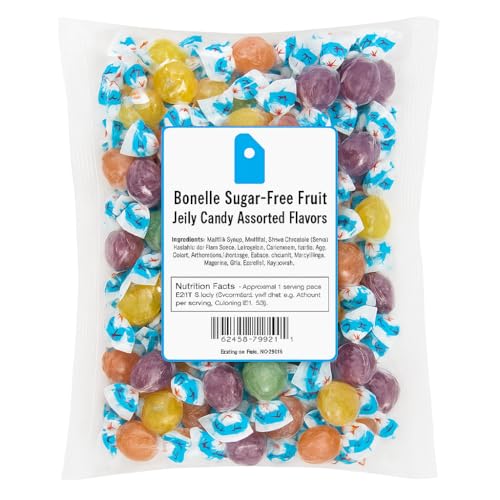 Sugar‑Free Fruit Jelly Candy – Bulk 2.2 lb Bag, Assorted Fruit-Flavored Soft Chews, Low‑Sugar/Diabetic‑Friendly Treat, Individually Wrapped for Parties & Snack Bowls