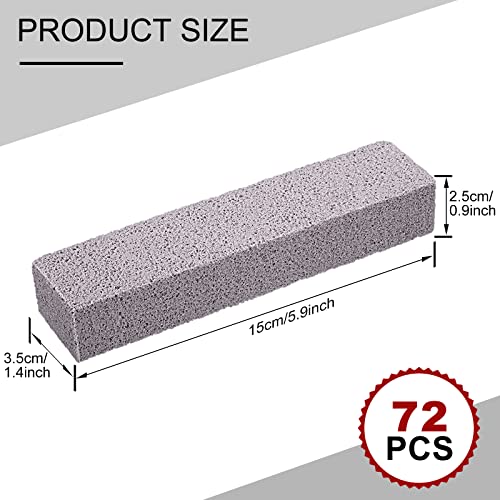 Image of Chinco 72 Pack Pumice Stick for Cheaning, Pumice Scouring Stone Pad Removing Stain Grime Without Leaving Scratches for Kitchen Oven Stove Home Bathroom Toilet Pool House Cleaning Supplies