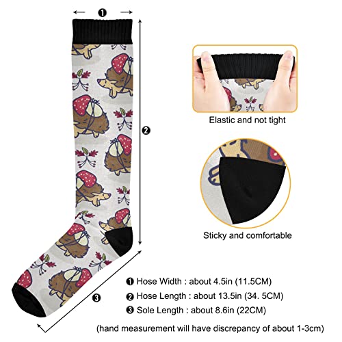 Wusikd Heartbeat Rhythm Compression Socks for Women and Men Circulation Red Long Socks for Athletic Running 13