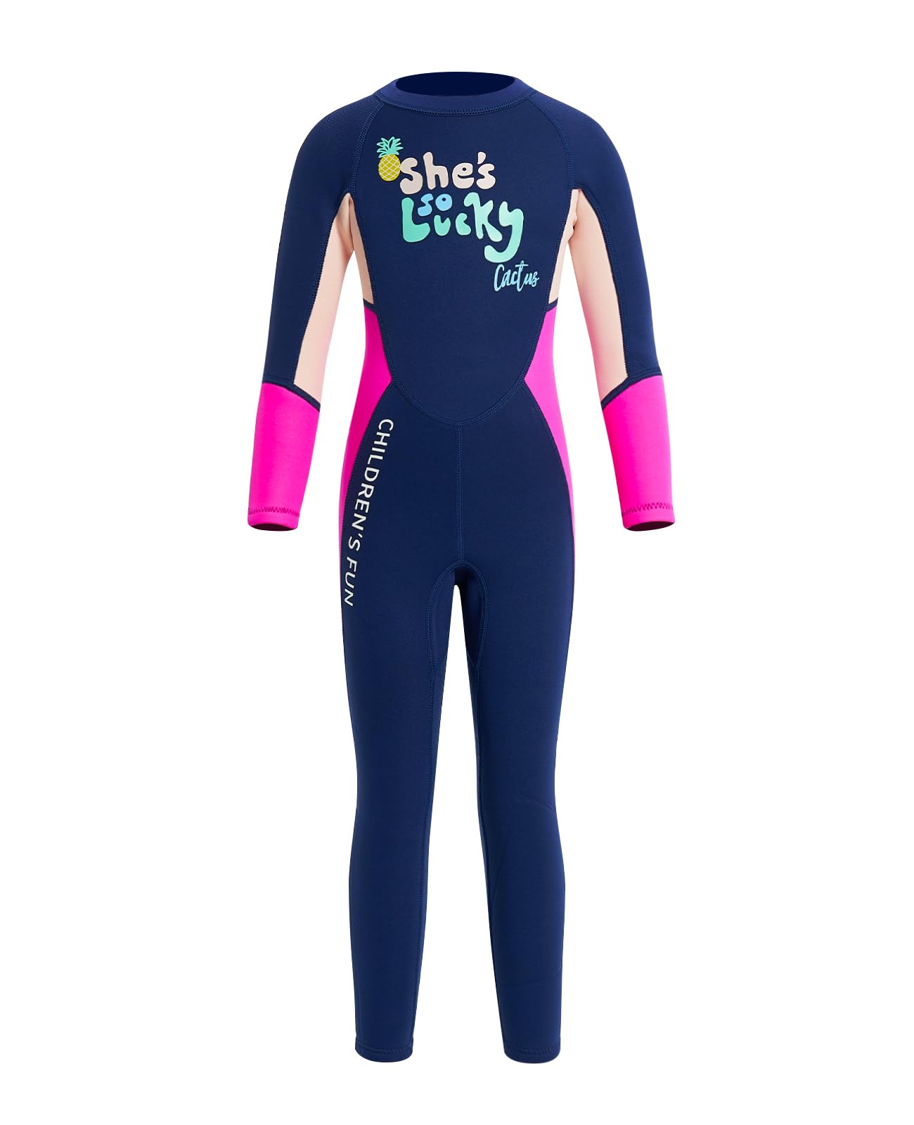 Gogokids Combinaisons Humides pour Enfants, Maillot de Bain pour Filles Combinaisons de Plongée Thermique Une Pièce 2.5mm Néoprène Vêtements Anti-UV