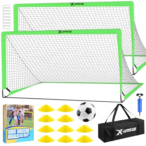 Kids Soccer Goals for Backyard Set of 2, 4 x