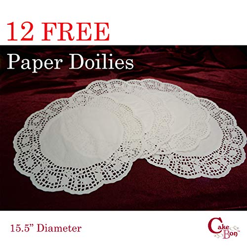 Cakebon Wedding Cake Stand (Silver - 16 Inches - Round) - Gorgeous Cake Display Centrepiece For Wedding Cakes, Cupcakes And Desserts - Strong Lightweight Polystyrene Foam With Faux Rhinestones #TOP3