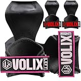 【持田教利選手推奨】VOLIX パワーグリップ プロ 【手首が痛くならない】懸垂 デッドリフト 筋トレ トレーニング (ピンク, 小さめ)
