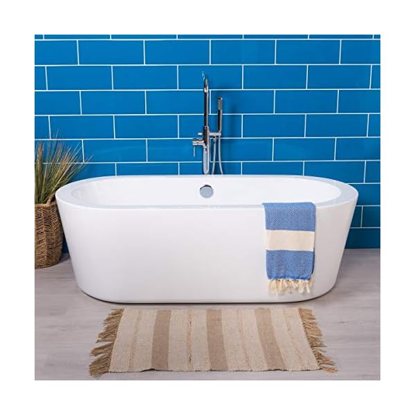 Designer White Free Standing Bath 1700 x 800 mm Modern Bathroom Bathtub - Image 3