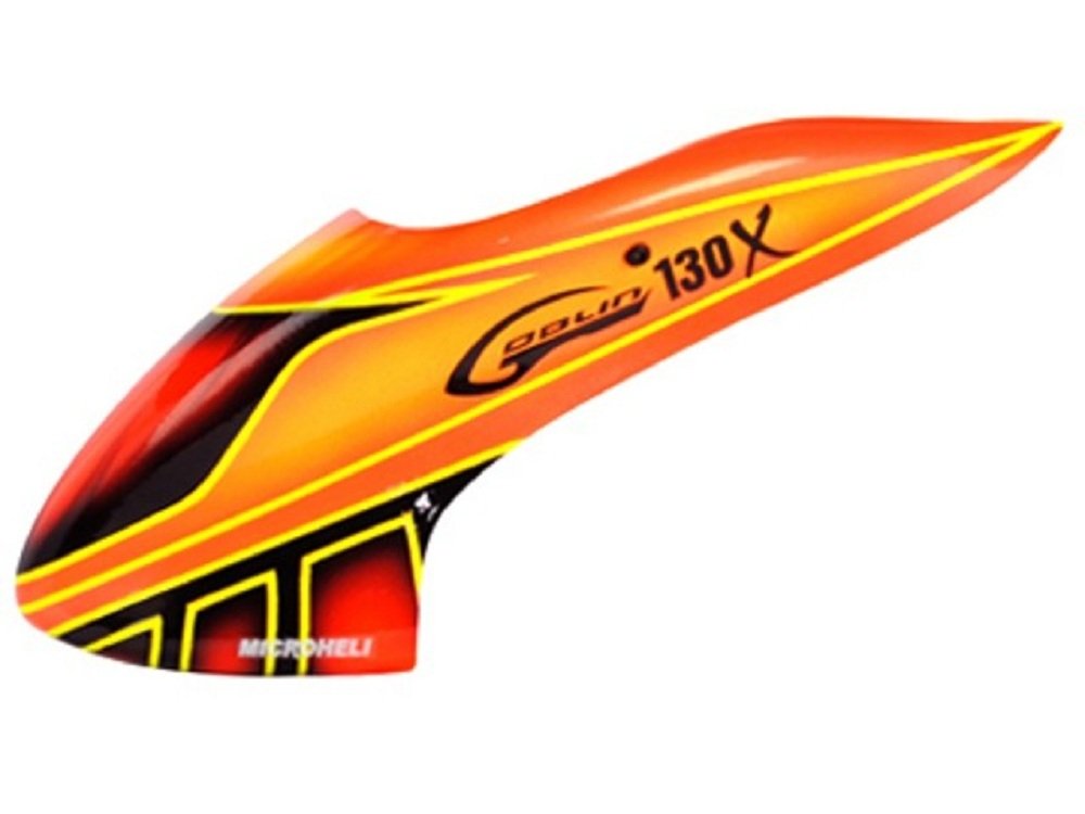 MICROHELI Airbrush Fiberglass Fire Attack Goblin Canopy - Blade 130X