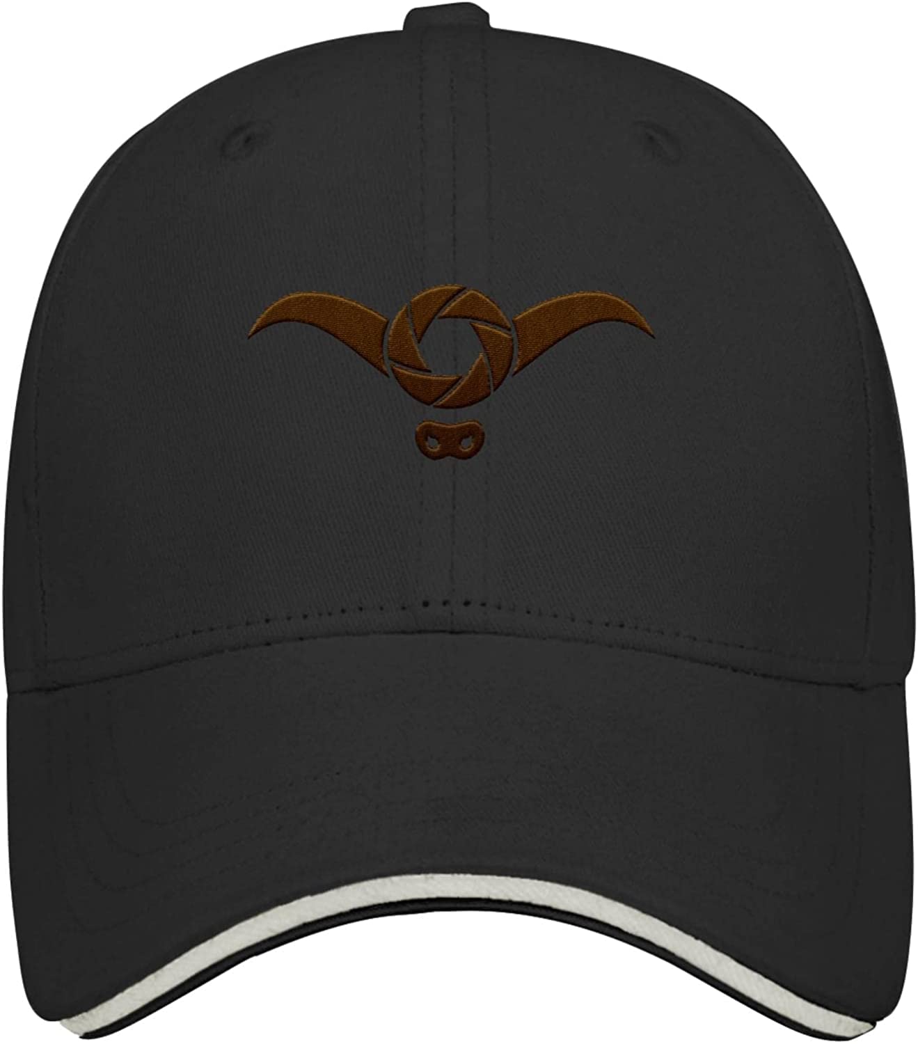 TKPA MOL Baseball Caps Horn with Camera Shutter Logo Trucker Hat for Men Fashion Embroidery Snapbacks Black