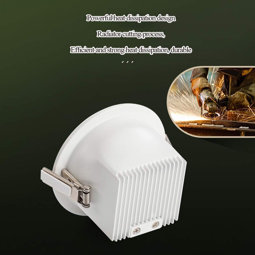 Paquete de 2 Focos Empotrables LED de Reemplazo Luz de Techo LED Kit de Embellecedores de Carcasa de Iluminación Empotrada de Aluminio Blanco Foco LED Redondo Embellecedor Deflector