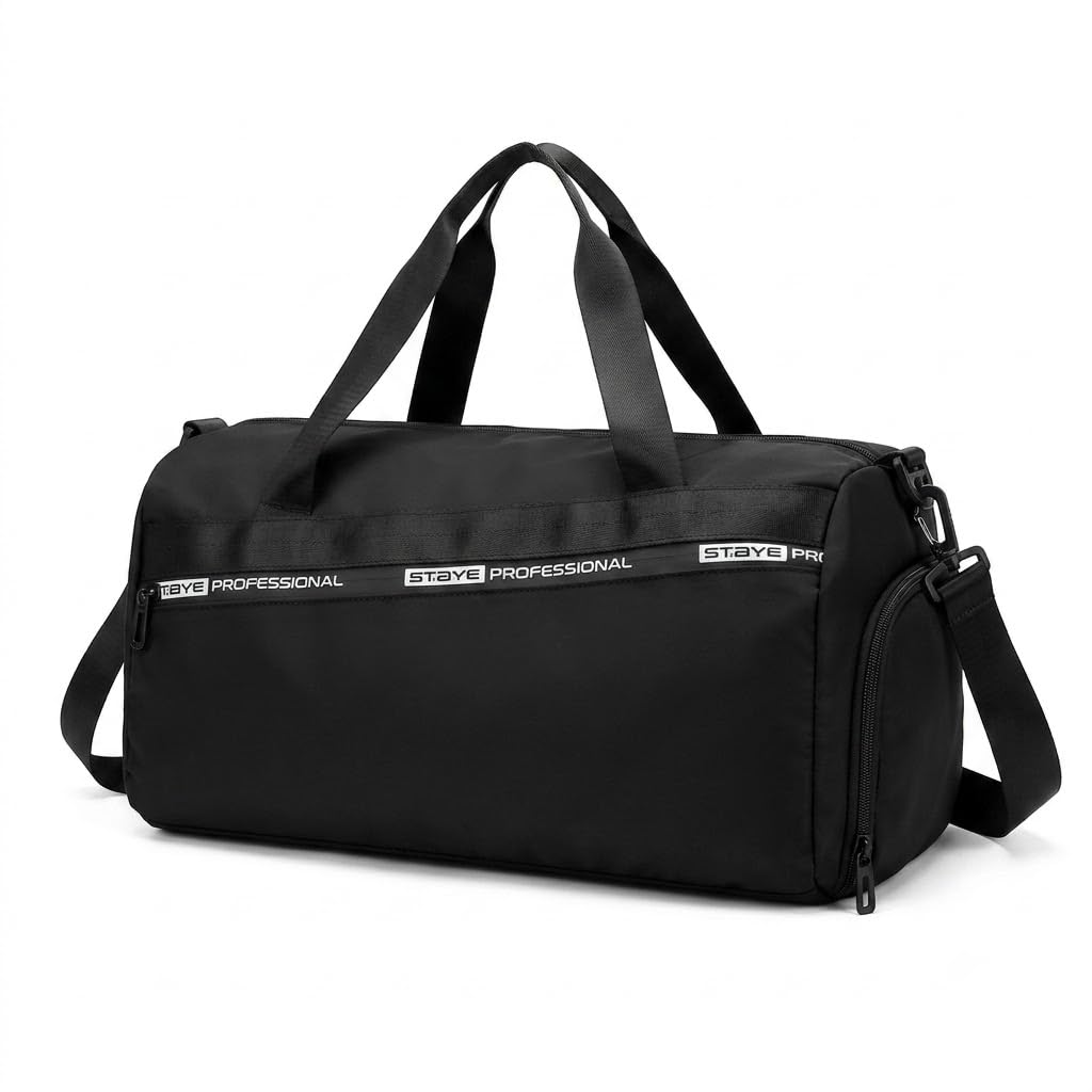 Large Capacity Sports Gym Bag for Men & Women | Lightweight, Waterproof Travel Duffel Bag | Foldable Overnight Weekender Tote with Shoulder Strap-image-42