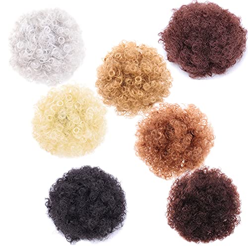 Synthetic Puff Afro Short Kinky Curly Chignon Hair...