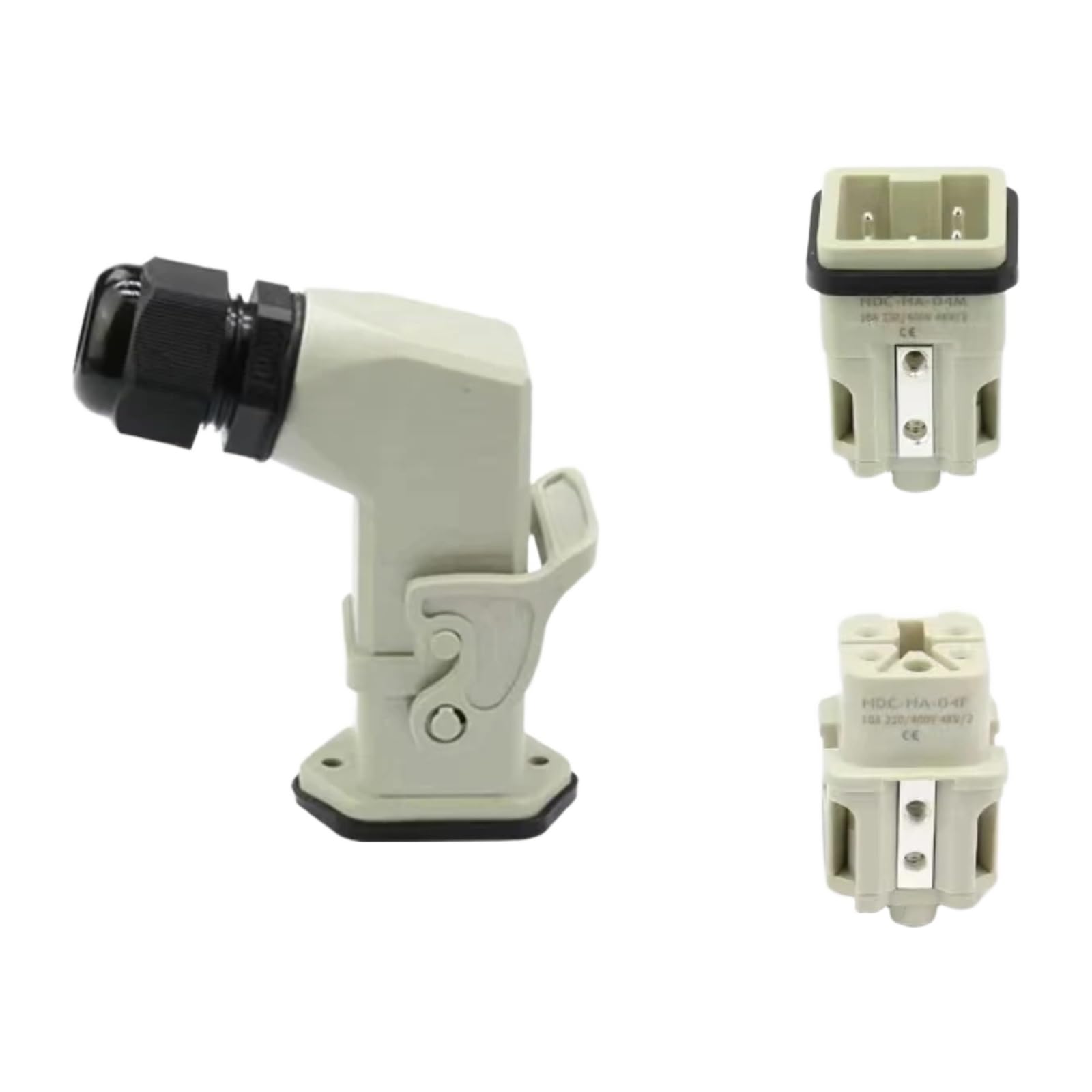 Conector de carga pesada HDC-HA con toma aérea de 5 pines y 250V de alta resistencia