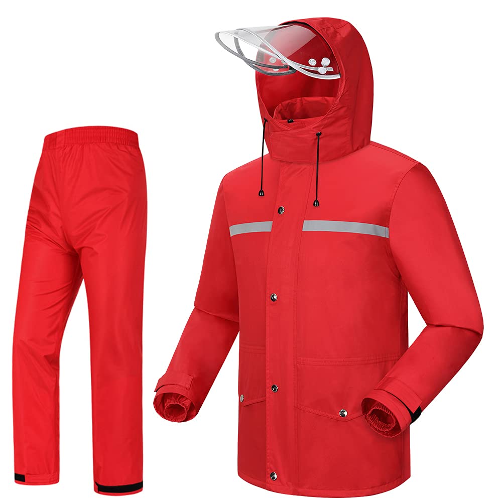 iCreek Rain Suit Jacket & Trouser Suit Raincoat for Men & Women Outdoor All-Sport Waterproof Breathable Anti-storm