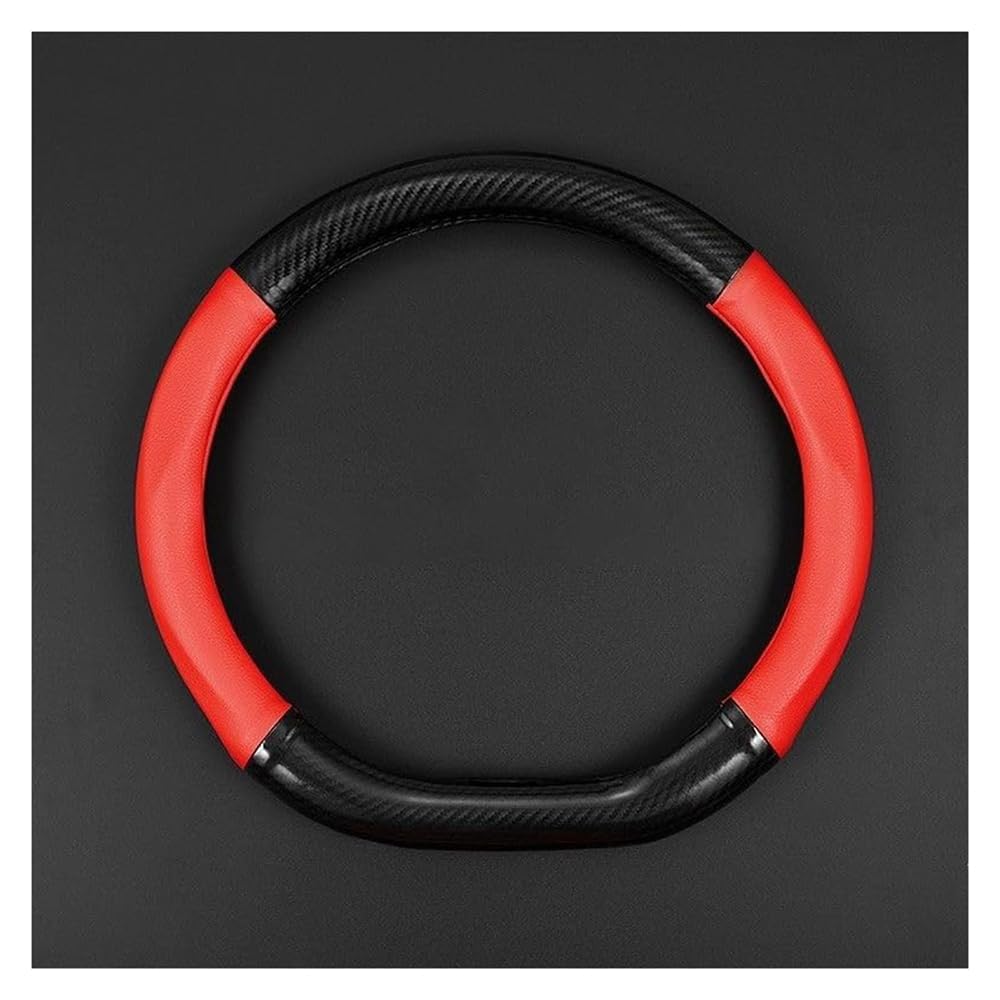 ZYIOPKG Car Steering Wheel Cover, for Opel Corsa GSi 16v, Non-slip and hard-wearing, all-season steering wheel cover.,D型-红色