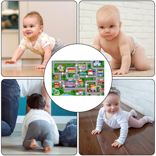 Tapis de jeu sensoriel pour bébé compact et lavable pour simplifier l'éveil à la maison