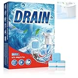 24 Stück Abflussreiniger Rohrreiniger Extrem Stark, WC Schaumreiniger Toilettenreiniger Extrem Stark, Verhindern Reiniger, Effektiv und Materialschonend gegen Verstopfungen Haare