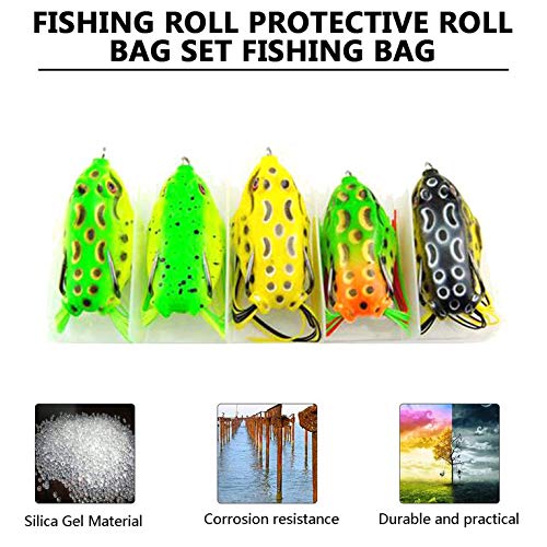 Iscas de pesca macias artificiais N/V, iscas realistas de sapo com dois ganchos, iscas de sapo para