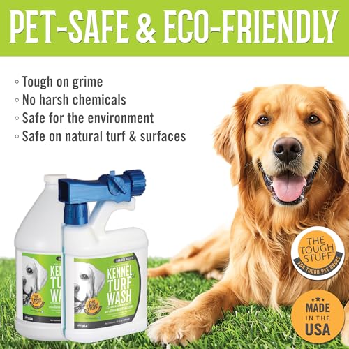 Image of Arkwright Tough Stuff Kennel and Turf Wash - All-Purpose Cleaner Concentrate, Instantly Removes Pet Odors, Hose Attachment for Easy Dilution, Safe for Pets & Turf, 1 Gallon Refill