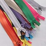Xuccus Alipress 40cm Invisible Zippers Mix Color 50PCS 3# DIY Nylon Coil Zipper for Sewing Cushion/Back Tailor Tools - (Color: Multi-Colored, Size: 3#)