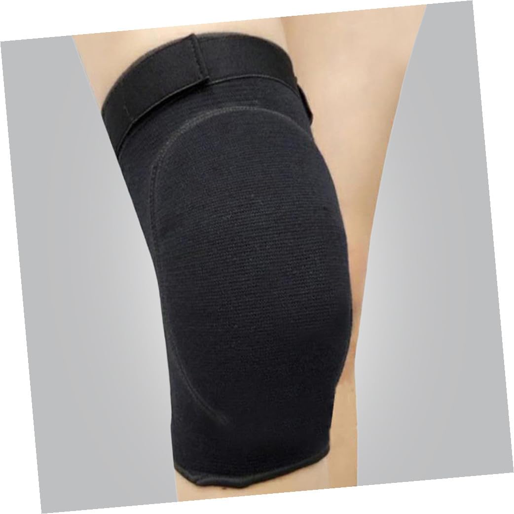 FOMIYES 1pc Adjustable Knee Protector Non- Breathable Sponge Pad Flexible Strap for Volleyball Dance Basketball Sports s Black