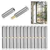Yotapik 14 PCS Barrel Hinges Weld On, 4' X 9/16' Weld On Hinge Heavy Duty, Detachable Carbon Steel Weldable Hinges for Metal Swing Doors, Gates, Trailer Ramp, Metal Driveway Gate, 0.3' Pin OD