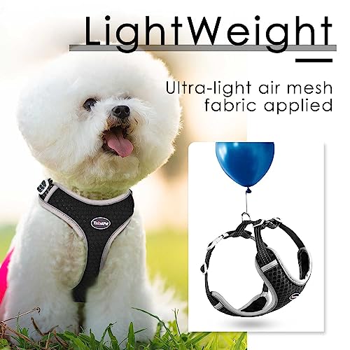 ThinkPet No-Pull Hundegeschirr, Atmungsaktiv Brustgeschirr für Kleine Mittlere Große Hunde, Einstellbar Weich Laufgeschirre Sicher Kontrolle Gepolstert Reflektierendes Sicherheitsgeschirr