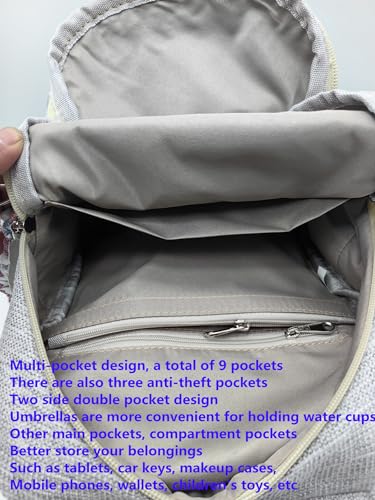 Image of Boho Backpack Purse for Women Girl's Mushrooms | Adjustable Strap, Sling Bag, Embroidered Woven Canvas, Woven Cotton, Small