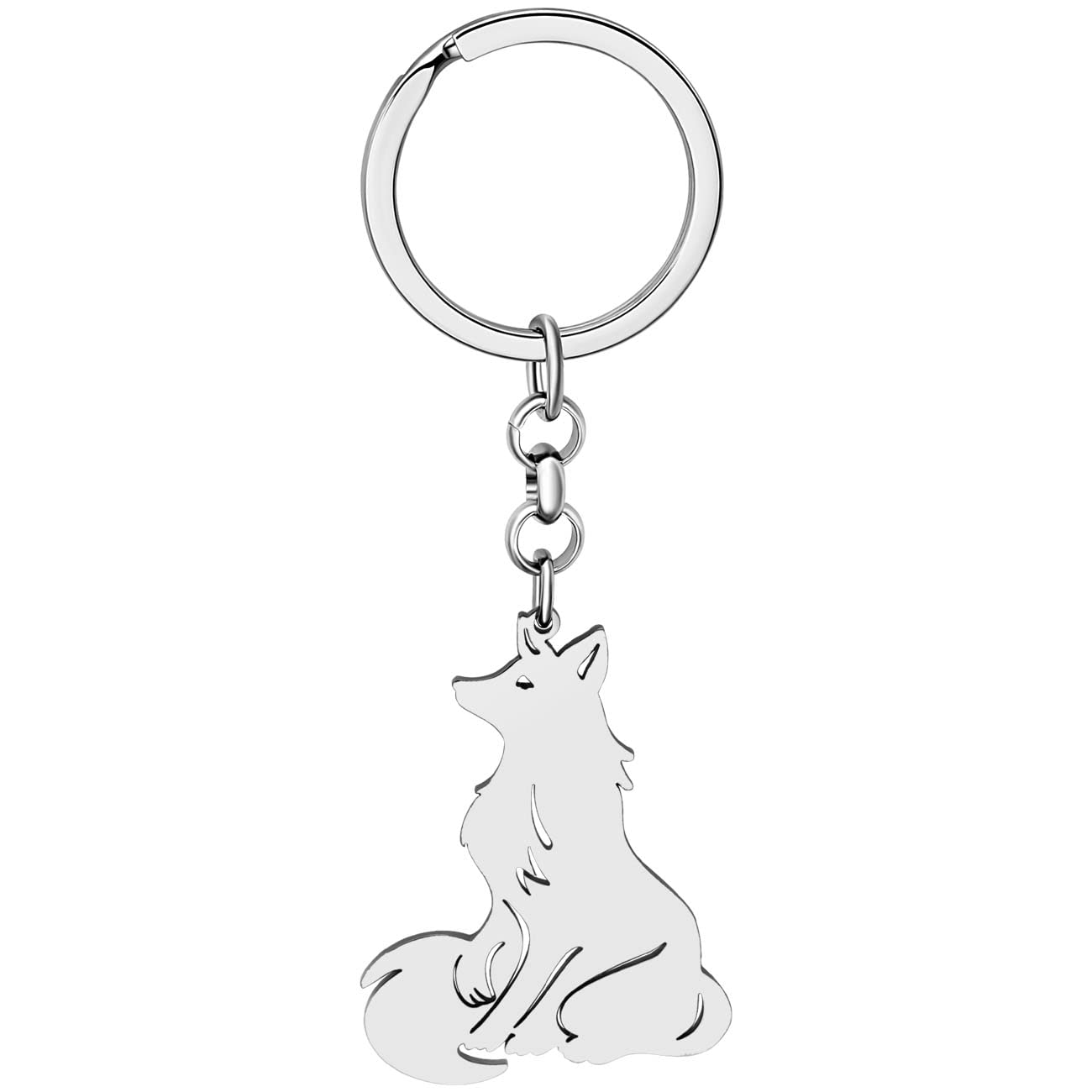 Eleganter Fuchs Schlsselanhnger Edelstahl Fuchs Geschenke fr Frauen Mdchen Auto Schlsselanhnger Charms