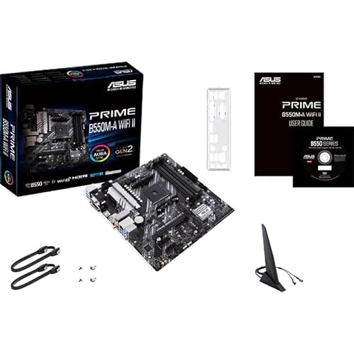 undefined ASUS Prime B550M-A WiFi II AMD Micro ATX Motherboard with PCIe 4.0, WiFi 6, ECC Memory, HDMI 2.1, RGB Header の商品画像 5