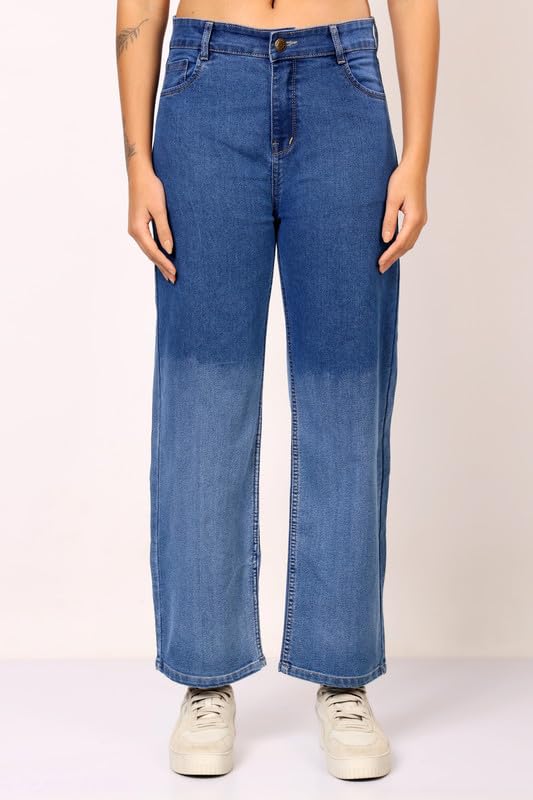 Image of London Hills Women's Relaxed Fit High Rise Jeans || Woman Jean's || Women Baggy Jeans || Jean's for Womens || Loose Jean for Women's || Oversized Woman baggys