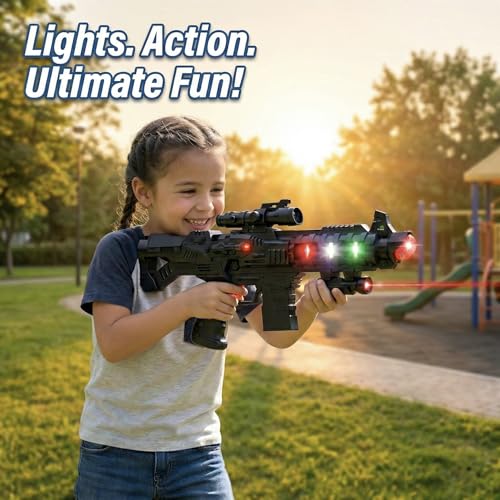 Image of Battery Operated 3D Projection Strike Toy Gun with Vibrant Light & Sound Effects for Kids I Ideal for Gifting