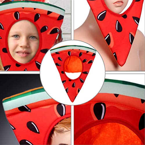Fantasia de melancia KESYOO, chapéu de fantasia de fruta sem tecido, acessório fotográfico para cosp