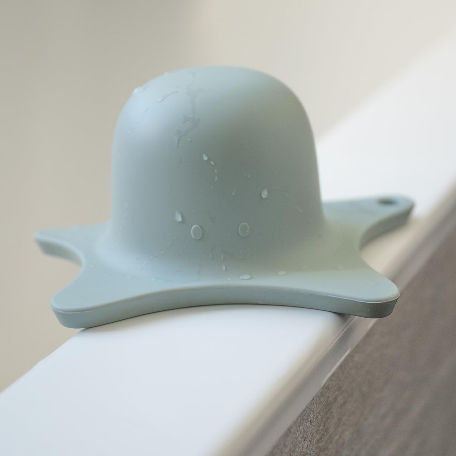 Kindsgut aide de douche, pour enfants, en silicone, en forme d'étoile, design élégant, rince tête, aide pour se laver les cheveux, unisexe, sans BPA, aquamarine