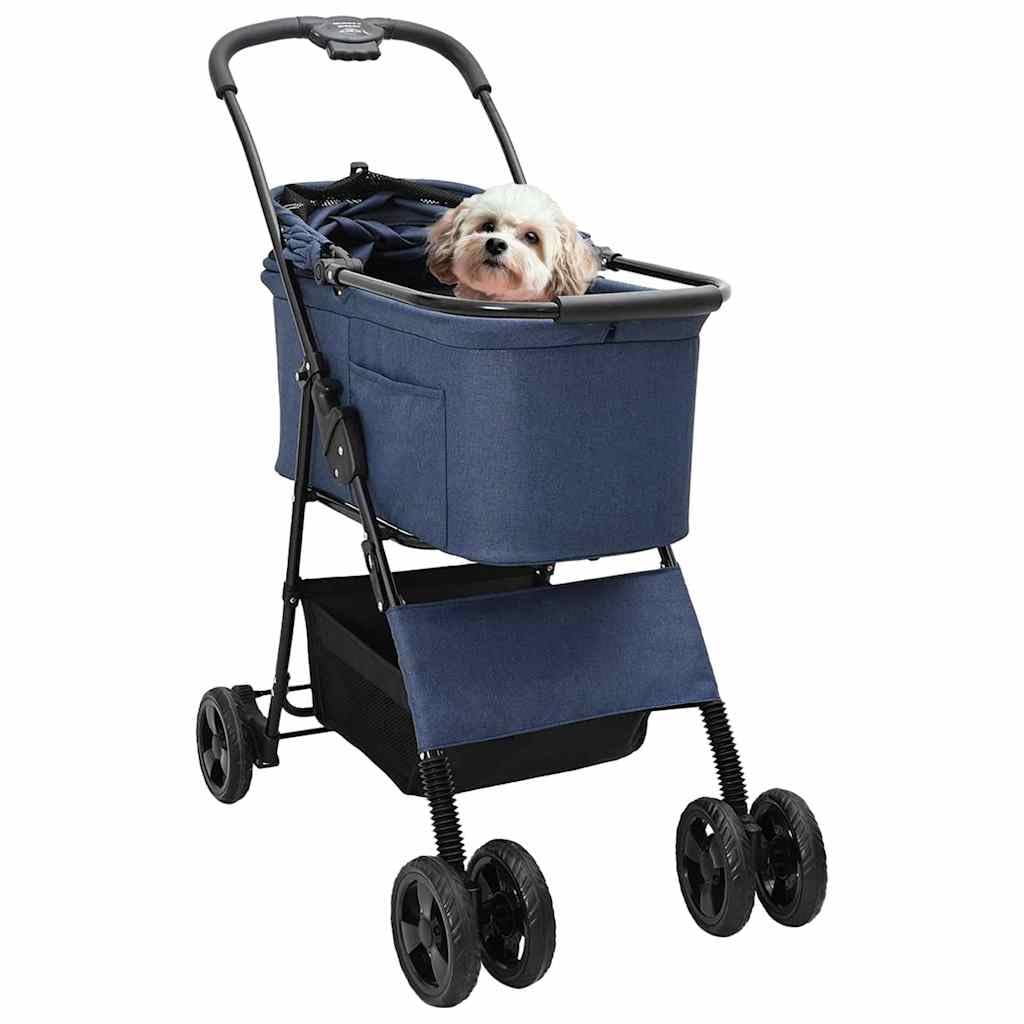 Passeggino pieghevole per animali Blu 81 x 47 x 99 cm,Articoli per animali,Animali domestici - Articoli,Passeggini per animali domestici-42012434
