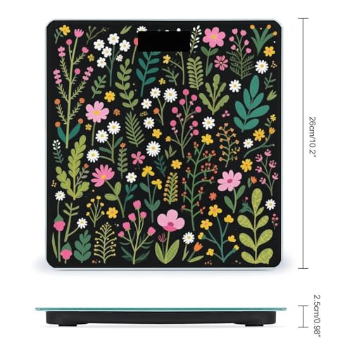Balanza Digital de Vidrio Templado Weeds para Baño miniatura 2