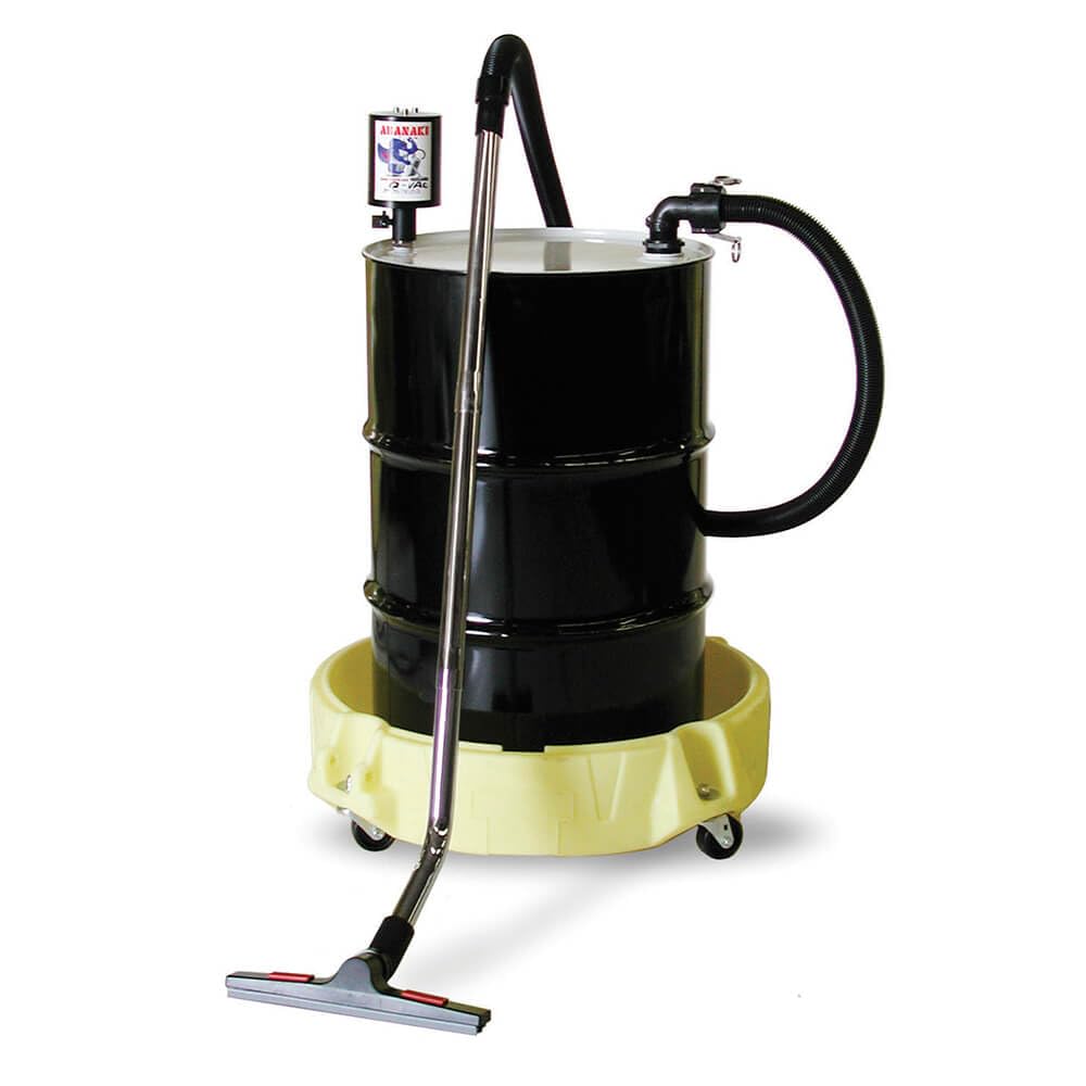 Enpac Q-VAC 100 Hazmat Vacuum with Spill Scooter, Picks up Liquids, Automatic Shut Off, No Filter, No Moving Parts, Easy Mobility