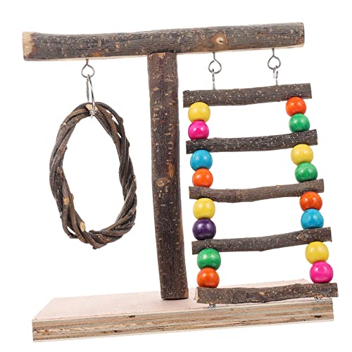 ifundom Delicate Parrot Stand Interactive Bird Perch for Parrots Parakeets Cockatiels Creative Decorative for Playtime Training Bird Cage Accessory