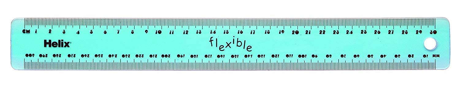 3X Tinted Flexi Ruler 30cm (Assorted Colours)