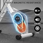 Dskeuzeew Hometrainer Fahrrad Klappbar für Zuhause 4-in-1 Faltbares Ergometer Heimtrainer 150kg Belastbar mit verstellbarem Magnetwiderstand und LCD-Display fitnessbike mit Handpulssensoren – Bild 3