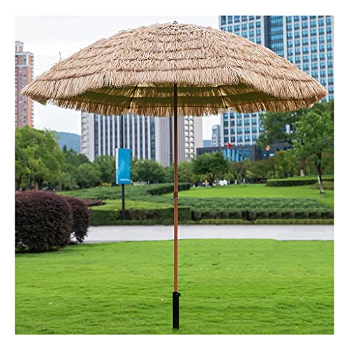 Jemmco 9Ft Hula Thatched Tiki Umbrella, Tiki Umbrellas For Outside, Hawaiian Style Beach Patio Umbrella, For Outdoor Tiki Bar, Patio Garden Beach Pool Backyard Natural Color #TOP23