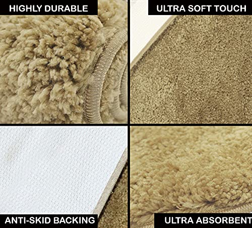 Image of Flooring India Co Newman Carpet 2500 GSM Super Soft Anti Skid Area Rugs for Home Decor, Bedroom (4x6 Feet, Gold, Anti Gold)
