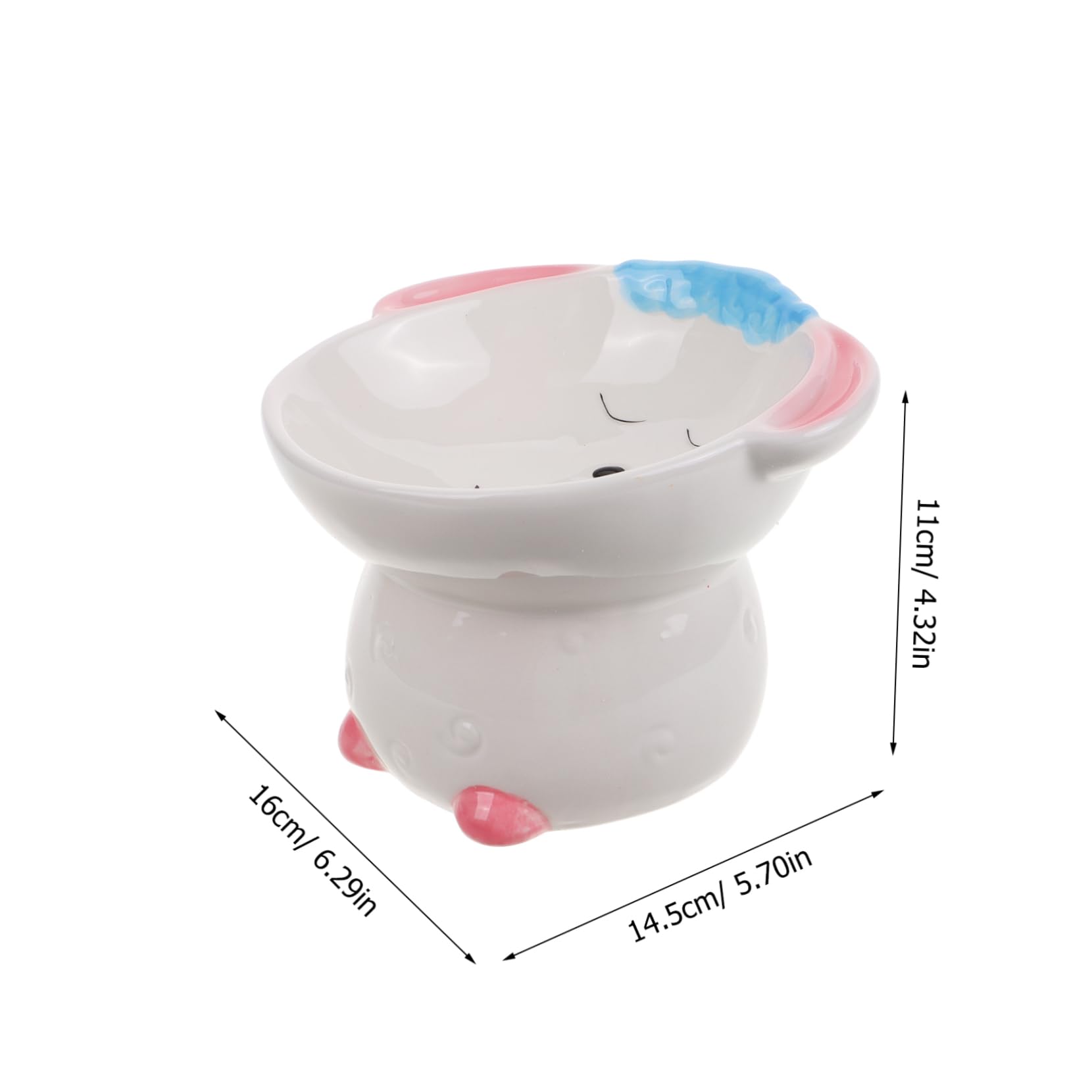 Cuenco para Gatos De Comedero Elevado para Gatos Protección Columna Adecuado para Comedero y Bebedero