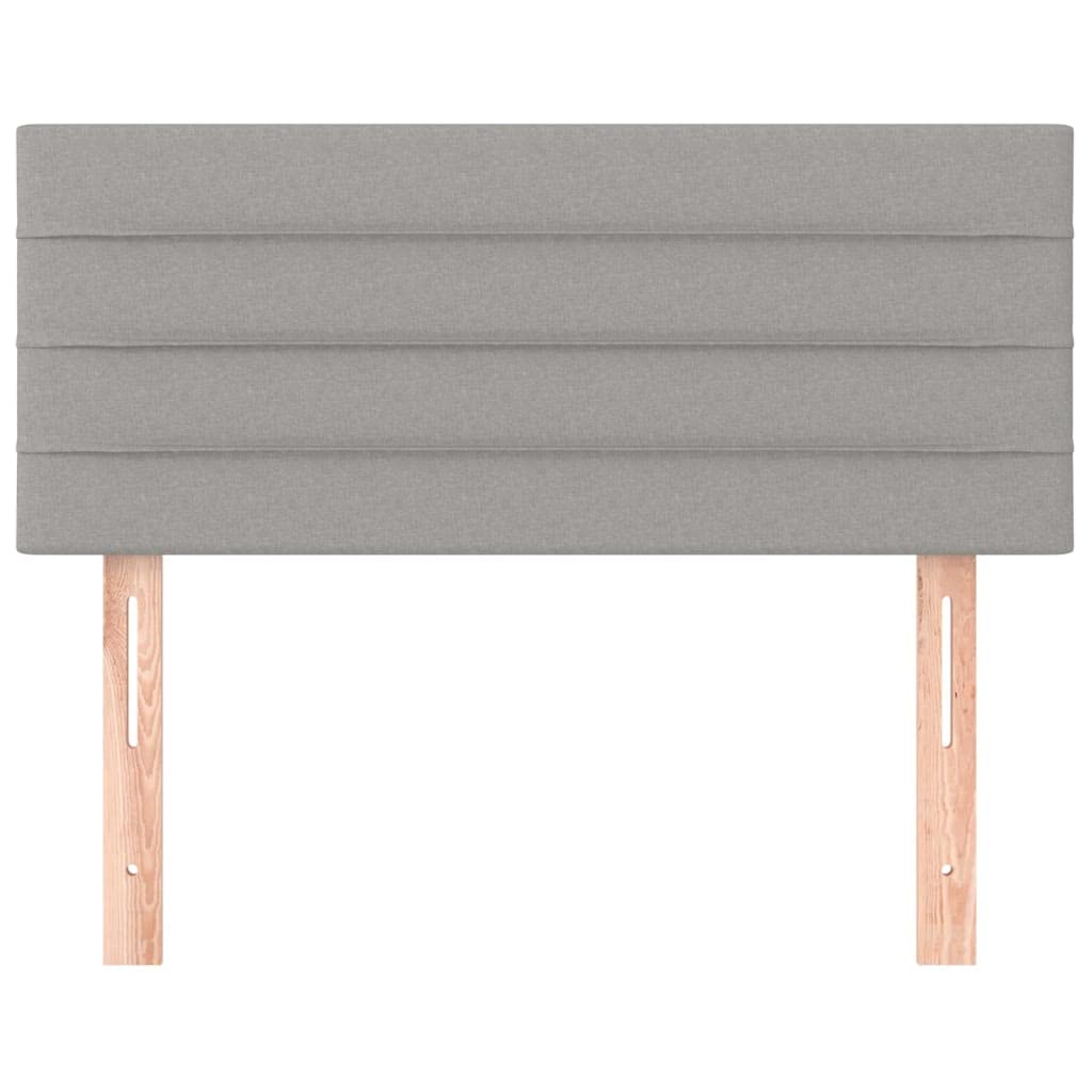vidaXL Cabecero de Tela Gris Claro 100x5x78/88 cm