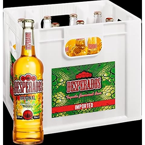 12 Flaschen große Orginal Desperados a 0,65l incl. 1.80€ MEHRWEG Pfand Bier Flavoured with Tequilla Cover
