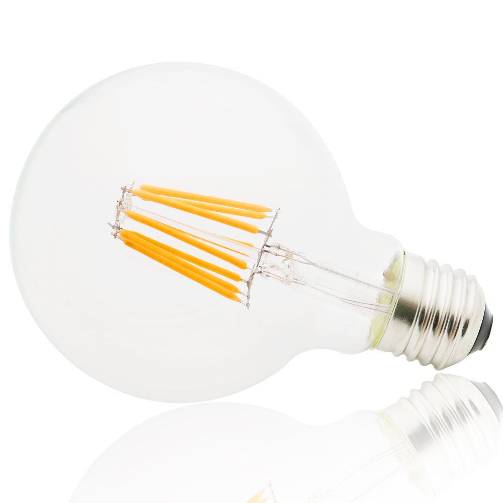Mengjay E27 LED G80 8W Filament Glühbirne Edison Vintage Glühlampe Lampe Birne Warmes Licht 2200-2300K 780LM, Ideal Für Nostalgie und Antik Beleuchtung