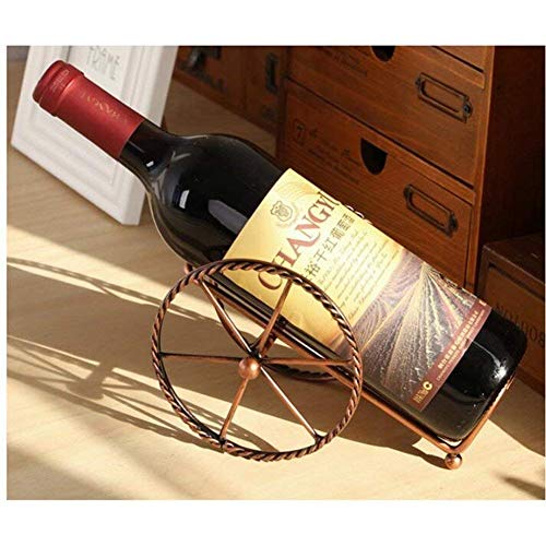 Soporte para botellas de vino estilo bicicleta metálica miniatura 4
