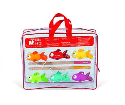 Preisvergleich Produktbild Janod J03247 Angel-Spiel Kunststoff In Tragetasche , Fushy (Fische)