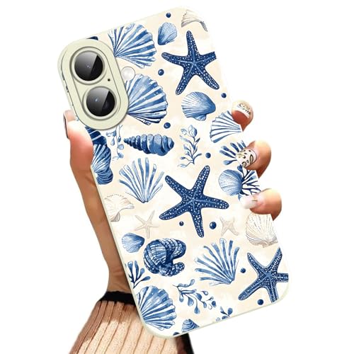 Coque silicone iPhone 16 flexible au fini blanc et motif mer minimaliste
