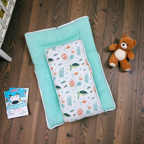 Image of NEW COMERS 3 in 1 Carry Nest Portable Cushion Bed with Waffle Texture Soft 100% Pure Muslin Padding Lightweight Travel Friendly Multi-Use Carry Wrap with Secure Support Design | Unisex Carry Bag Nest