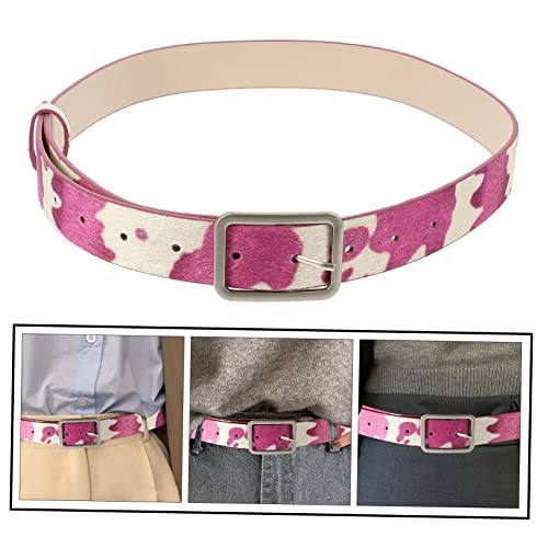 GALPADA Cow Print Adjustable Belt for Women Pu Western Style for Jeans and Casual Outfits Lightweight Fashion Accessory for Daily Wear3