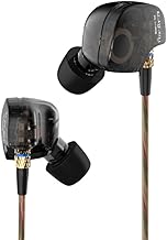 KZ ATE KZ-ATE Dynamic Balanced Armature IEMS In Ear HIFI Monitors DJ Studio Stereo Music Earphones Headphone Earbuds For Mobile Phone iPhone Samsung MP3 MP4 Music Player (Black)