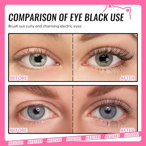 Mascara Volume Mascara Brown-Volumising and Lengthening Long-lasting Smooth Waterproof Smudge-proof Conditioning Lashes, Long False Lash Effect Mascara Volumising Fragrance Free Eye Makeup - Image 8
